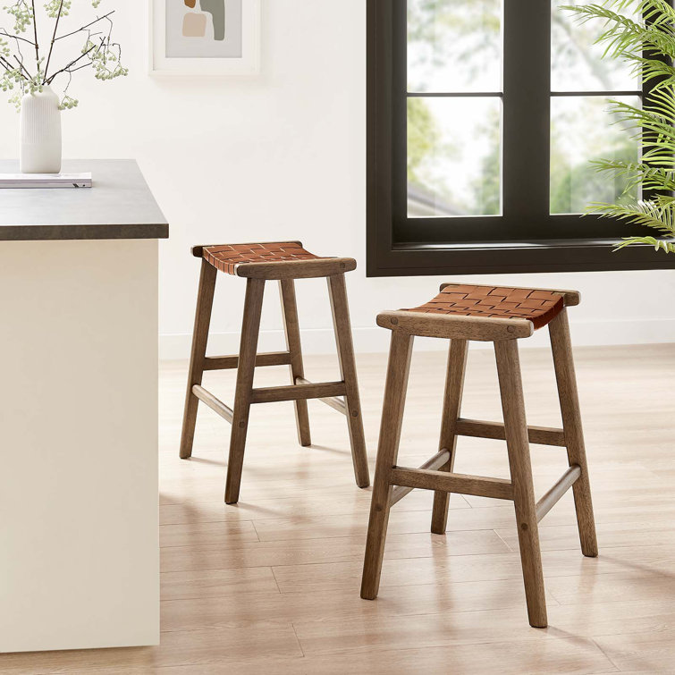 Short wooden bar discount stools